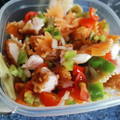 El cooksnap de Yaiza Caballero cuando hizo Ensalada de pasta con vinagreta y pollo.