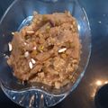 Naureen Khan Lodhi's cooksnap of when they made Sooji ka halwa.