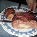 El cooksnap de Paula Colman cuando hizo Arrollado de carne relleno.