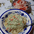 El cooksnap de Estefania Rojas cuando hizo Salsa de crema y zapallo italiano.