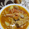 El cooksnap de Sara A.Q. cuando hizo Fideos guisados con conejo y marisco (Fideos a la cazuela).