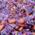 El cooksnap de Rafael García cuando hizo Lombarda con manzana, pasas y piñones.