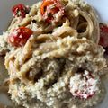 il Valentina B. quando ha preparato #469 Spaghetti con crema di carciofi e pomodorini confit con sesamo 🍝🍅🥬