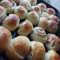 El cooksnap de Cristina Alvarez cuando hizo Pan saborizado de Salame.