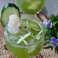 Cooksnap Aza Aaj semasa beliau membuat 👩‍🍳Jus Timun Longan🥒.