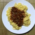 Cooksnap của Hân Ngô khi họ làm theo món Mì ý sốt bò bằm