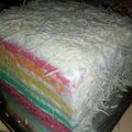 Cooksnap dari hana frozenfood&cake's Malang untuk resep Steamed Rainbow Cake aka Rainbow Cake Kukus