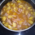 El cooksnap de Sara AD cuando hizo Pollo en salsa con patatas guisadas.