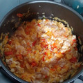 El cooksnap de Marcos Mendieta cuando hizo Relleno para empanadas de pollo.