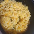 Cooksnap Farahana Aina semasa beliau membuat Nasi lobak Merah kismis.