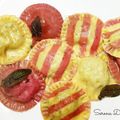 il Serena Delfi quando ha preparato Ravioli bicolore ripieni gorgonzola e noci