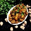 Nilu Mehta का कुकस्नैप जब उन्होंने आलू सोयाबीन की सब्जी (Aloo soyabean ki sabzi recipe in hindi) बनाया था।