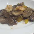 El cooksnap de Judit Vives cuando hizo Salteado de champiñones con gambas.