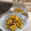 El cooksnap de Marieta cuando hizo Ñoquis en salsa carbonara.