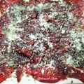 El cooksnap de Encar cuando hizo Cecina de León con queso curado y chocolate negro.