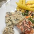 Cooksnap dari ey untuk resep Salmon steak saus mushroom cream