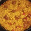 El cooksnap de Delfi cuando hizo Arroz con chorizo.