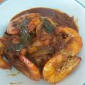Cooksnap Mazni Zain semasa beliau membuat Udang Masak Kam Heong.