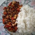 El cooksnap de Gabriela cuando hizo Picadillo (carne picada) a la Jardinera (Variación Propia de receta cubana).