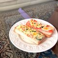 かっちゃん杉's cooksnap of when they made 朝食に♪ポテトサラダのチーズマヨトースト.