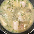 El cooksnap de Chema Sánchez Barragan cuando hizo Merluza en salsa verde con espárragos, almejas y huevo duro.