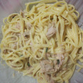 El cooksnap de Aylen Diaz cuando hizo Fideos con Salsa de Queso Crema, Ciboulette y Atún.