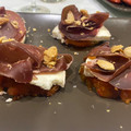 El cooksnap de Estefania Monllor Añó cuando hizo Tomate confitado, queso de cabra y cecina.