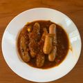 El cooksnap de Alina Iova cuando hizo Longanizas Keto con salsa de tomate 🍅.