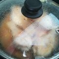 El cooksnap de MMar González Gómez cuando hizo Jamoncitos de pollo en salsa de almendras con patata frita.
