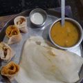 Madhvi Limbad's cooksnap of when they made ચીઝી મેગી મસાલા ઢોસા.