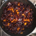 El cooksnap de Luis Gimenez cuando hizo Lombarda con manzana y pasas.