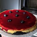 El cooksnap de irenemoreno99 cuando hizo Tarta de queso con salsa de arándanos casera.
