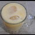 Rushi Khan's cooksnap of when they made Mango shake.
