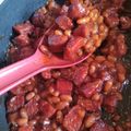 Chef Mommy Nessa's cooksnap of when they made Kielbasa & Beans.
