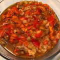 El cooksnap de Elena cuando hizo Escalibada de pimiento y berenjena.