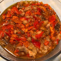El cooksnap de Elena cuando hizo Escalibada de pimiento y berenjena.