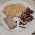 El cooksnap de Toni jimenez cuando hizo Atún con crema de puerros y setas salteadas.