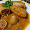 El cooksnap de Gio cuando hizo Calamares rellenos.