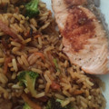 El cooksnap de Sara Sancho cuando hizo Arroz salteado con verduritas y salmón a la plancha.