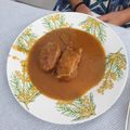 El cooksnap de Jose Carlos Pareja cuando hizo Carrilleras de Cerdo al Vino Tinto en Olla Exprés.