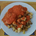 El cooksnap de Dani Rodrigo Glez cuando hizo Bacalao o merluza en crema de pimientos con patatas a mi manera.