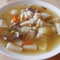 El cooksnap de Sylvia Sanchez cuando hizo Sopa de pollo con arroz.