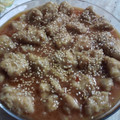 El cooksnap de Elena C cuando hizo DAKGANGJEONG (pollo agridulce Coreano).
