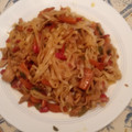 El cooksnap de Juani cuando hizo Pasta china con pechuga de pollo y salsa de soja.