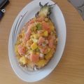 El cooksnap de Lara Cuevas Rabadán cuando hizo Cocktail de marisco en piña.
