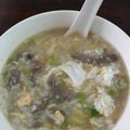 傅子慈 的 香根滑蛋牛肉粥 cooksnap