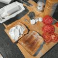 Glenn's cooksnap of when they made Midwest Summer Tomato and Sweet Onion Sandwich.