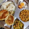 Mukta Shukla 's cooksnap of when they made वेजथाली.