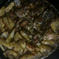 El cooksnap de Dani Goncebat cuando hizo Pollo al verdeo con papas saborizadas.
