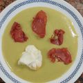 El cooksnap de Ari Rodriguez cuando hizo Crema de espárragos y calabacín.